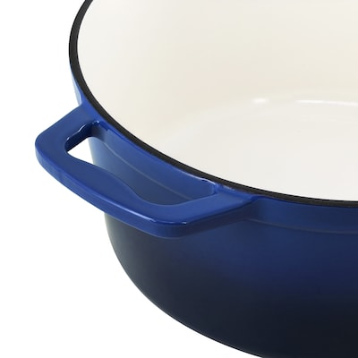 Elama Cast Iron 2.7 Qt Dutch Oven, Dark Blue (935124513M)