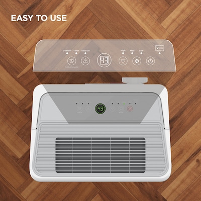 TCL 50-Pint Portable Dehumidifier, 3-Speed, Covers up to 4500 sq. ft., White (T50DC9R)