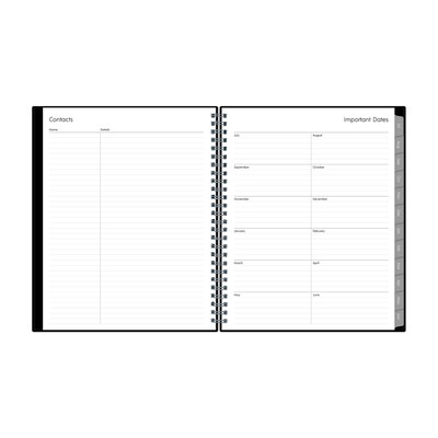 2025-2026 Blue Sky Enterprise 7" x 9" Academic Year Weekly & Monthly Planner, Plastic Cover, Black (131982-A26)
