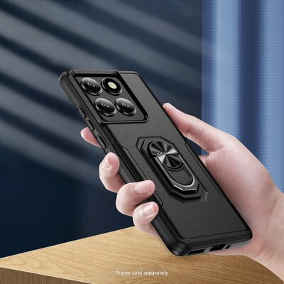 SaharaCase Raider Series ArmorPro Kickstand Case for Motorola Edge, Shock Absorbing, Scorpion Black (CP00855)