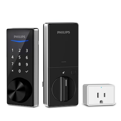 Philips Bluetooth Touchscreen Smart Deadbolt with Wi-Fi Bridge, Satin Nickel Finish