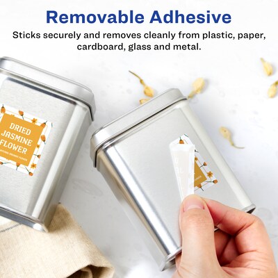 Avery Laser/Inkjet Multipurpose Square Labels, 0.75 x 0.75, White, 1200 Labels/Pack (94102)