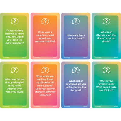 Edupress Small Talk: Conversation Starters for Kids Flash Cards, 200/Pack (TCR62320)