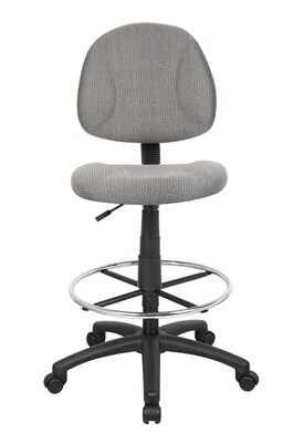Boss Drafting Stool w/ Footring; Gray