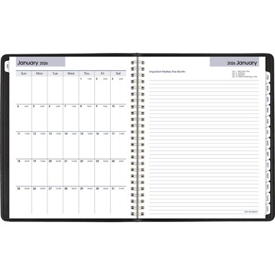 2026 AT-A-GLANCE DayMinder Executive 7" x 8.75" Weekly & Monthly Planner, Faux Leather Cover, Black (G545-00-26)