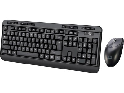 Adesso WKB-1320CB Wireless Keyboard and Optical Mouse Combo, Black