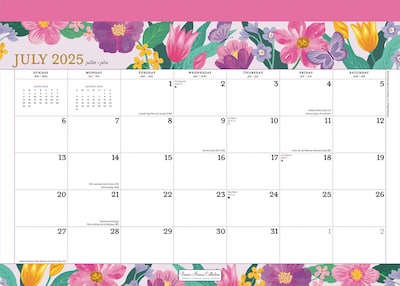 2025-2026 Plato Bonnie Marcus 14 x 10 Academic Monthly Desk Pad Calendar  (9798330700028)