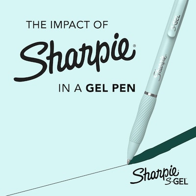 Sharpie S-Gel Retractable Pens, Medium Point, 0.7mm, Black Ink, Dozen (2270852)