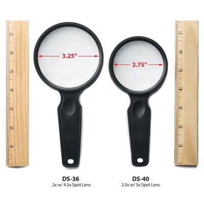 CARSON BigEye 2x Handheld Magnifier & MagniView Magnifier, 2/Pack (KITCSNMAG01)