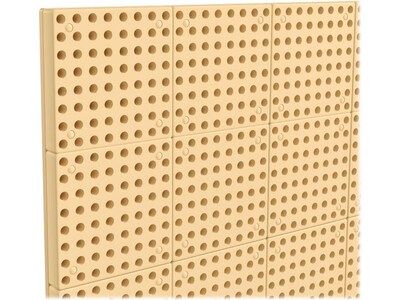 Flash Furniture Bright Beginnings Multipurpose Modular STEAM Wall Peg System Panel, Brown (MK-ME10971-GG)