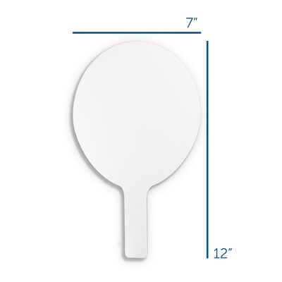 Flipside Products Melamine Oval Dry Erase Answer Paddles, 7" x 12", 6/Pack (FLP100326)