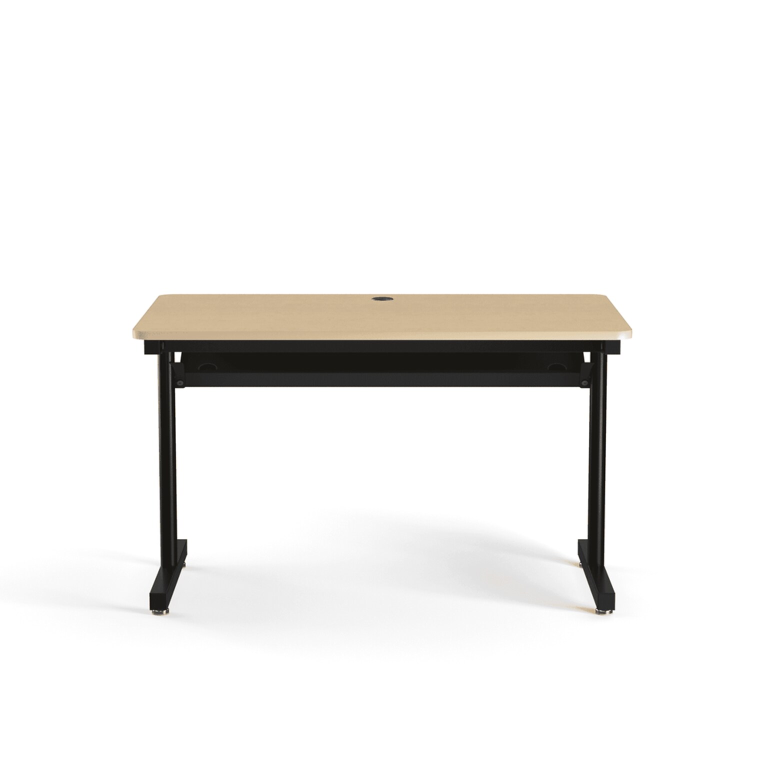 VersaDesk 48W Basic Computer Table, Maple/Black (BCT4830-BM)
