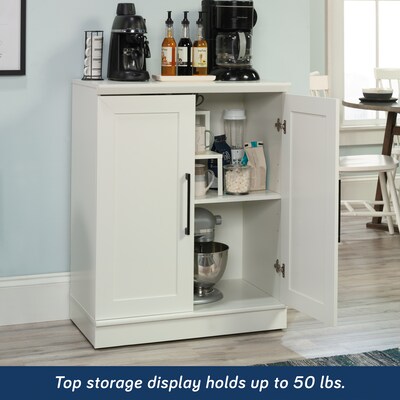 Sauder HomePlus 37"H Storage Cabinet with 2 Shelves, White (438284)