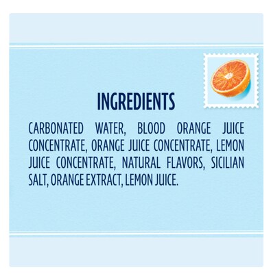 SANPELLEGRINO CIAO! Blood Orange Flavored Sparkling Seltzer Water, 11.15 oz., 6 Cans/Box (0-41508-59704-3)