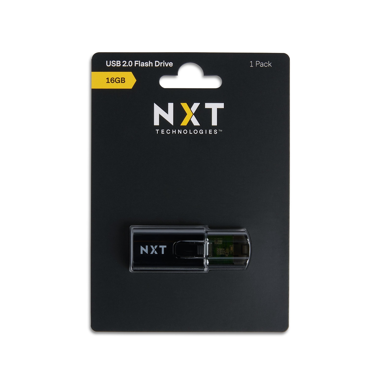 NXT Technologies 16GB USB 2.0 Type-A Flash Drive, Black (NX61118)