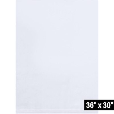 30 x 36 Layflat Poly Bags, 4 Mil, Clear, 100/Carton (PB1305)