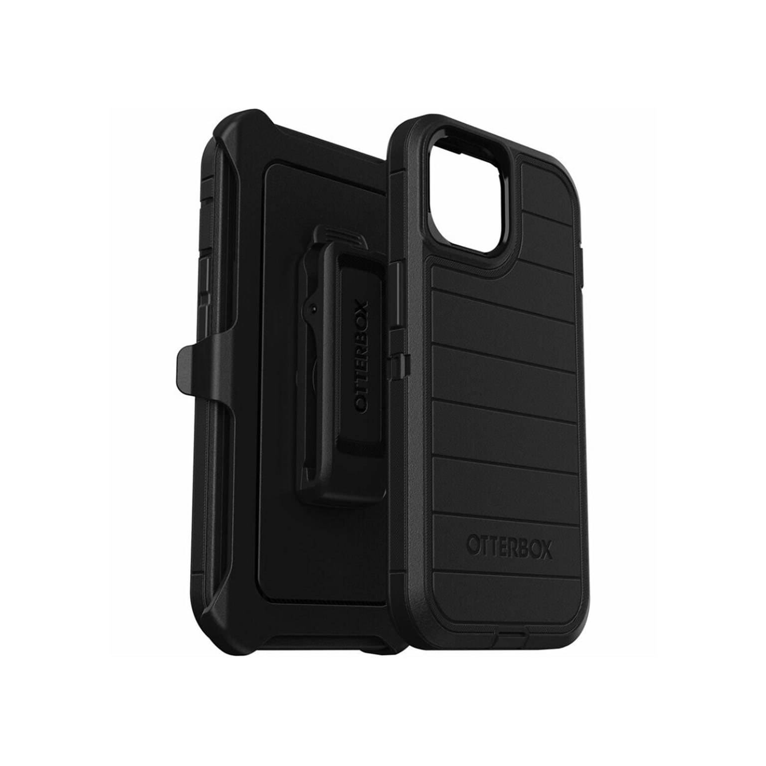 OtterBox Defender Pro Holster Case for iPhone 13/14/15, Shock Absorbing, Black (77-92735)
