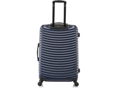 DUKAP Adly 29.33" Hardside Suitcase, 4-Wheeled Spinner, Navy Blue (DKADL00L-BLU)
