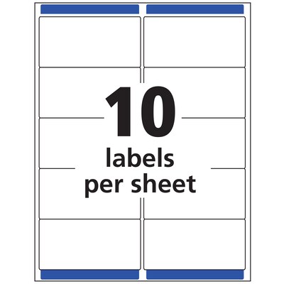 Avery Easy Peel Laser Shipping Labels, 2" x 4", Clear, 100 Labels/Pack (15663)