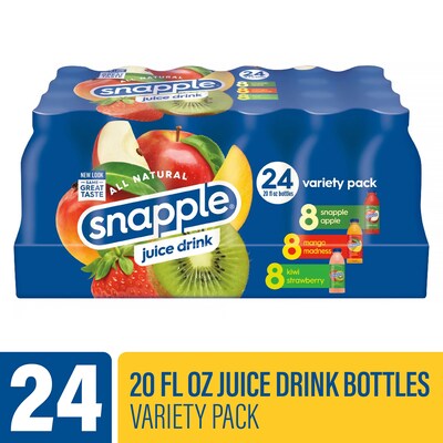 Snapple Juice Drink Variety Pack, 20 oz., 24/Pack (26001)