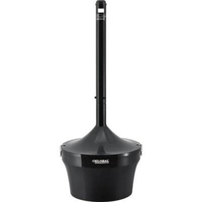 Global Industrial Steel Outdoor Ashtray, 4-1/2 Gallon, Black (641447BK)