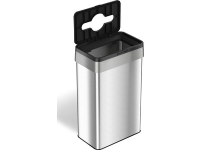 HLS Commercial Stainless Steel Trash Can, 21-Gallon, Black/Silver (HLS21UOTTRS)