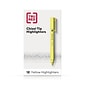 TRU RED™ Pocket Stick Highlighter with Grip, Chisel Tip, Yellow, Dozen (TR54580)