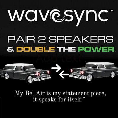 Audiobox Retro Ride Wireless Bluetooth 1955 Replica Car Speaker, Blue (TRK-5500BTBL)