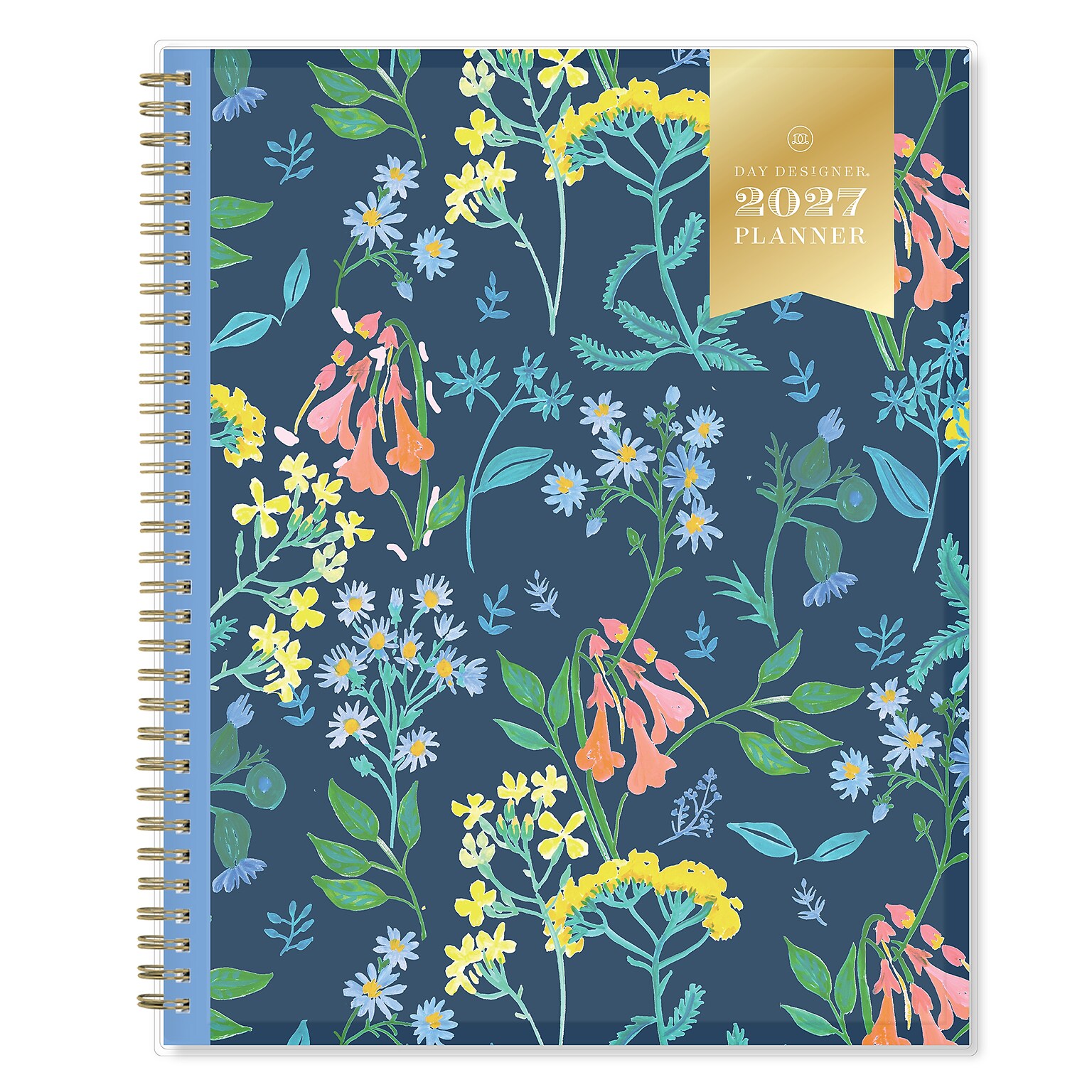 2027 Blue Sky Day Designer Meadow Blue 8.5 x 11 Calendar Year Weekly & Monthly Planner, Plastic Cover, Blue (147222-27)