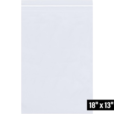 13" x 18" Reclosable Poly Bag, 4 Mil, Clear, 500/Carton (PB3795)