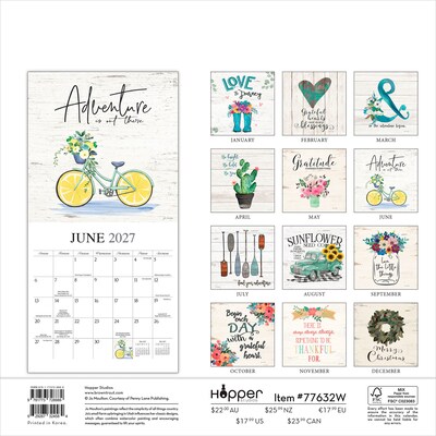 2027 BrownTrout Love the Journey 12 x 12 Monthly Wall Calendar (9781773728889)