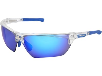 MCR Safety Dominator DM3 Safety Glasses, Wraparound, Blue Diamond Mirror Lens (DM1328B)