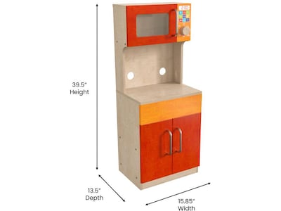 Flash Furniture Bright Beginnings Children's Kitchen Cabinet with Microwave (MK-ME10292-GG)