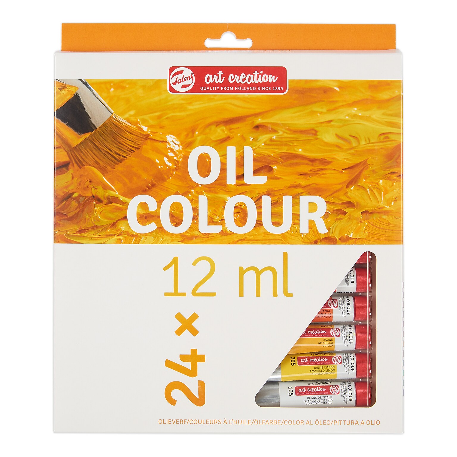 Talens Art Creation Oil Paint, Assorted Colors, 12mL, 24/Set (TLN9020124M)