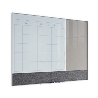 U Brands Combination Dry-Erase Whiteboard, Aluminum Frame, 4 x 3 (3198U00-01)