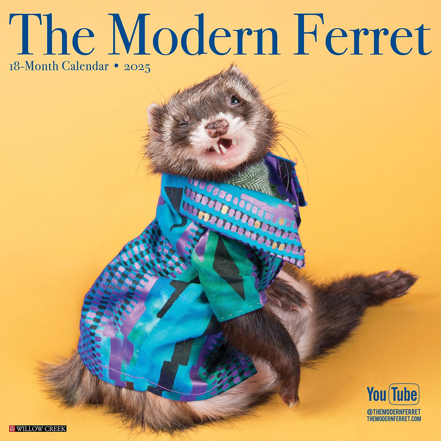 2025 Willow Creek The Modern Ferret 12 x 12 Monthly Wall Calendar (43967)