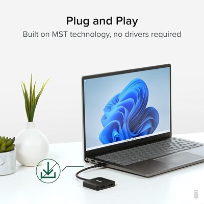 Plugable USB-C to Dual 4k HDMI MST Display Adapter (USBC-MSTH2)