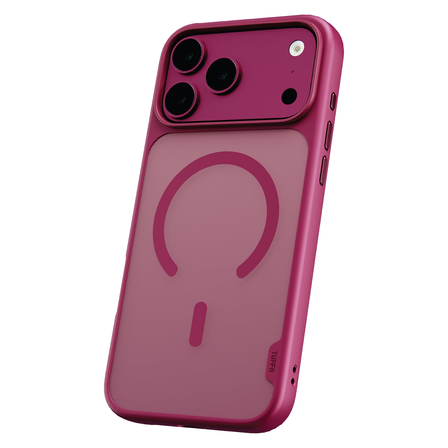 TUFF8 GlideGuard MagSafe Phone Case for iPhone 18 Pro Max, Shock Absorbing, Dark Cherry (T8GG-IP1804DC)