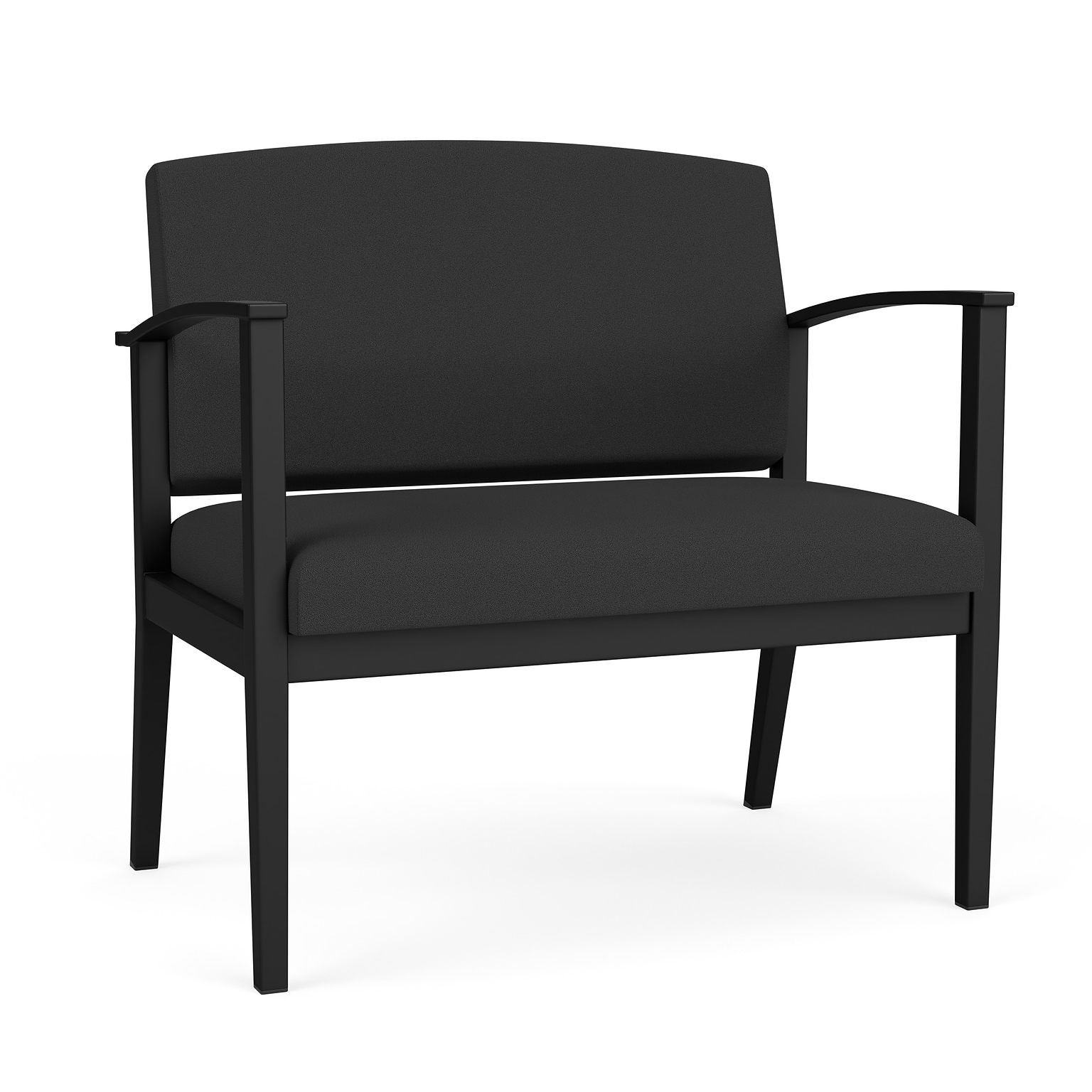 Lesro Amherst Steel Fabric Bariatric Guest Chair, Open House Graphite/Black (AS1401.SBK-01OHGP)