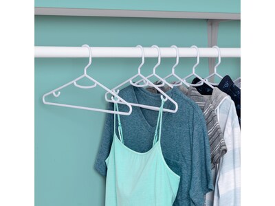 Honey-Can-Do Recycled Plastic Hanger, White, 15/Pack (HNG-01523)