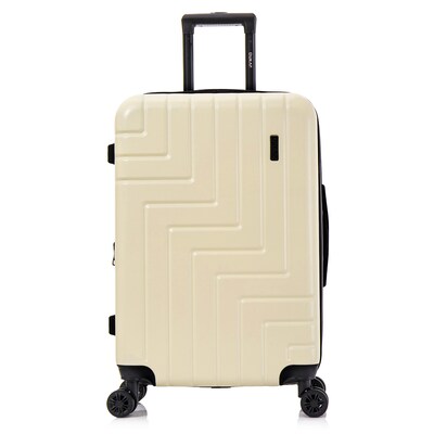 DUKAP Zahav 25.78" Hardside Suitcase, 4-Wheeled Spinner, TSA Checkpoint Friendly, Sand (DKZAH00M-SAN)