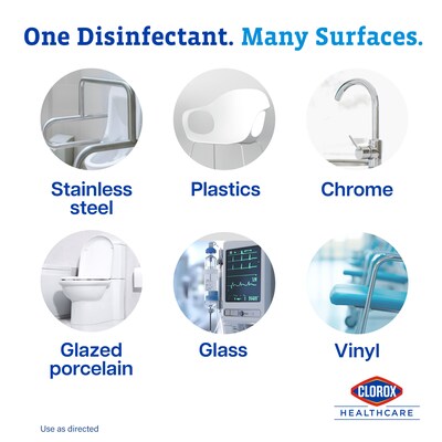Clorox Healthcare Bleach Germicidal Cleaner Refill, 128 oz., 4/Carton (68978)