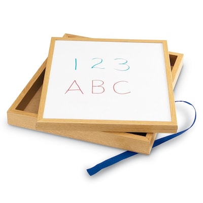 Learning Resources Double-Sided Tabletop Easel, 19-3/4"H, Magnetic Whiteboard (LER7286)
