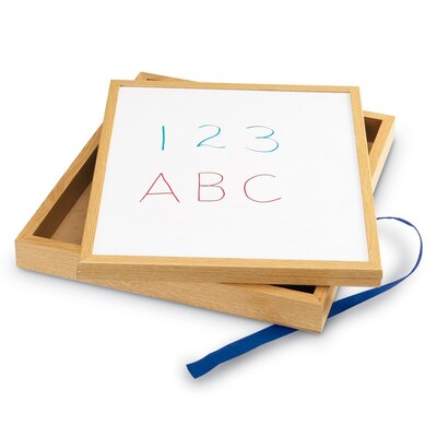 Learning Resources Double-Sided Tabletop Easel, 19-3/4"H, Magnetic Whiteboard (LER7286)