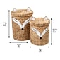 Honey-Can-Do Fox-Shaped Storage Baskets with Lids, Nesting, Brown/White, 2/Set (STO-09151)