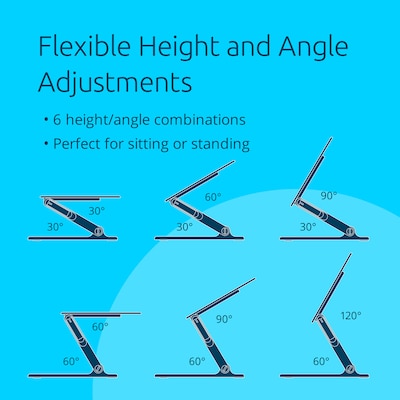 Kensington SmartFit EQ Adjustable Multi-Angle Laptop Stand, Black (K50427NA)