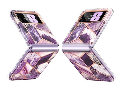 i-Blason Cosmo Marble Purple Snap Case for Samsung Galaxy Z Flip4 (Galaxy2022-ZFlip4-5G-Cosmo-Ameth)