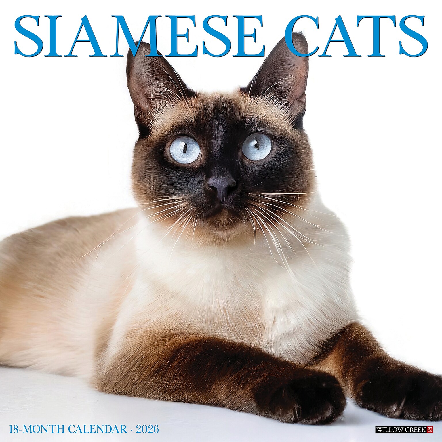 2026 Willow Creek Siamese Cats 12 x 12 Monthly Wall Calendar (52785)