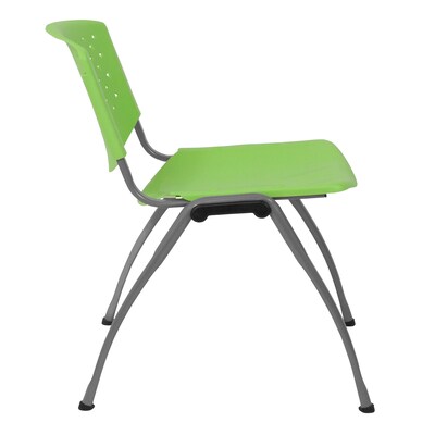 Flash Furniture HERCULES Series Plastic Stack Chair, Green, 5 Pack (5RUTF01AGN)