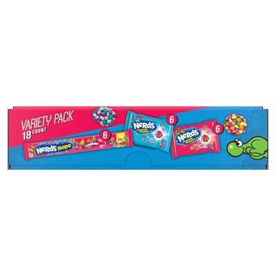 Nerds Gummy Candy Variety Pack, Assorted Flavors, 23.52 oz., 18 Pouches/Box (FER08887)